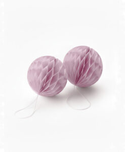 Mini honeycomb papirbolde 5 cm. - Sart rosa