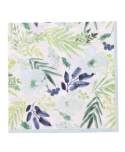 Akvarel servietter i grønne og blå farver