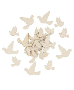 Træ konfetti duer